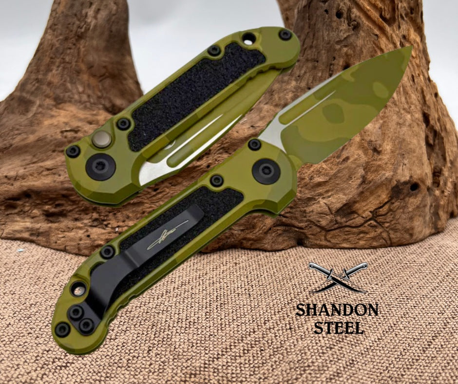 Microtech Knives LUDT Gen III Bazooka Camo Drop Point 1135-1BOCS-Z4