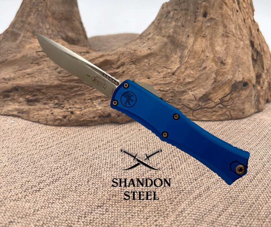 Microtech HERA II MINI RECURVE SATIN STANDARD BLUE 1705M-4BL