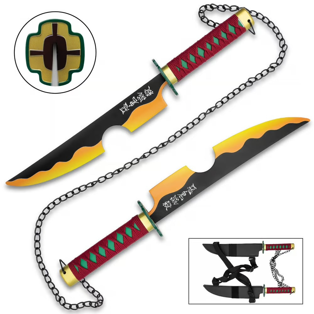 Tengen Uzui Nichirin Demon Slayer Double Sword - 16 1/4" BK6187