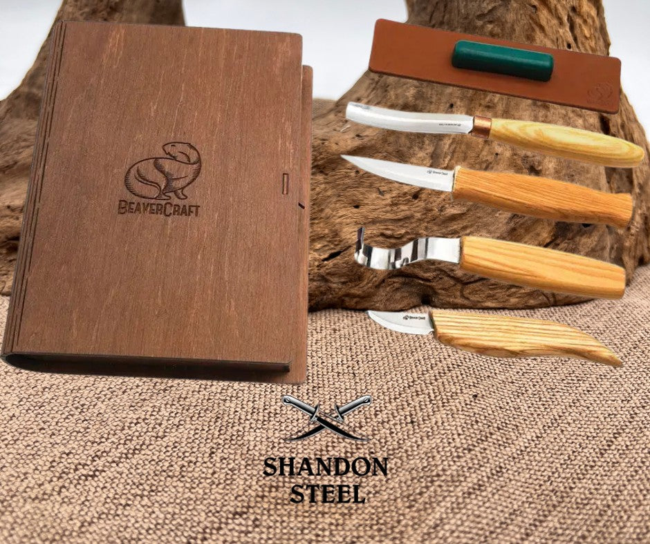 BEAVERCRAFT Spoon and Kuksa Carving Set BVRS43BOOK