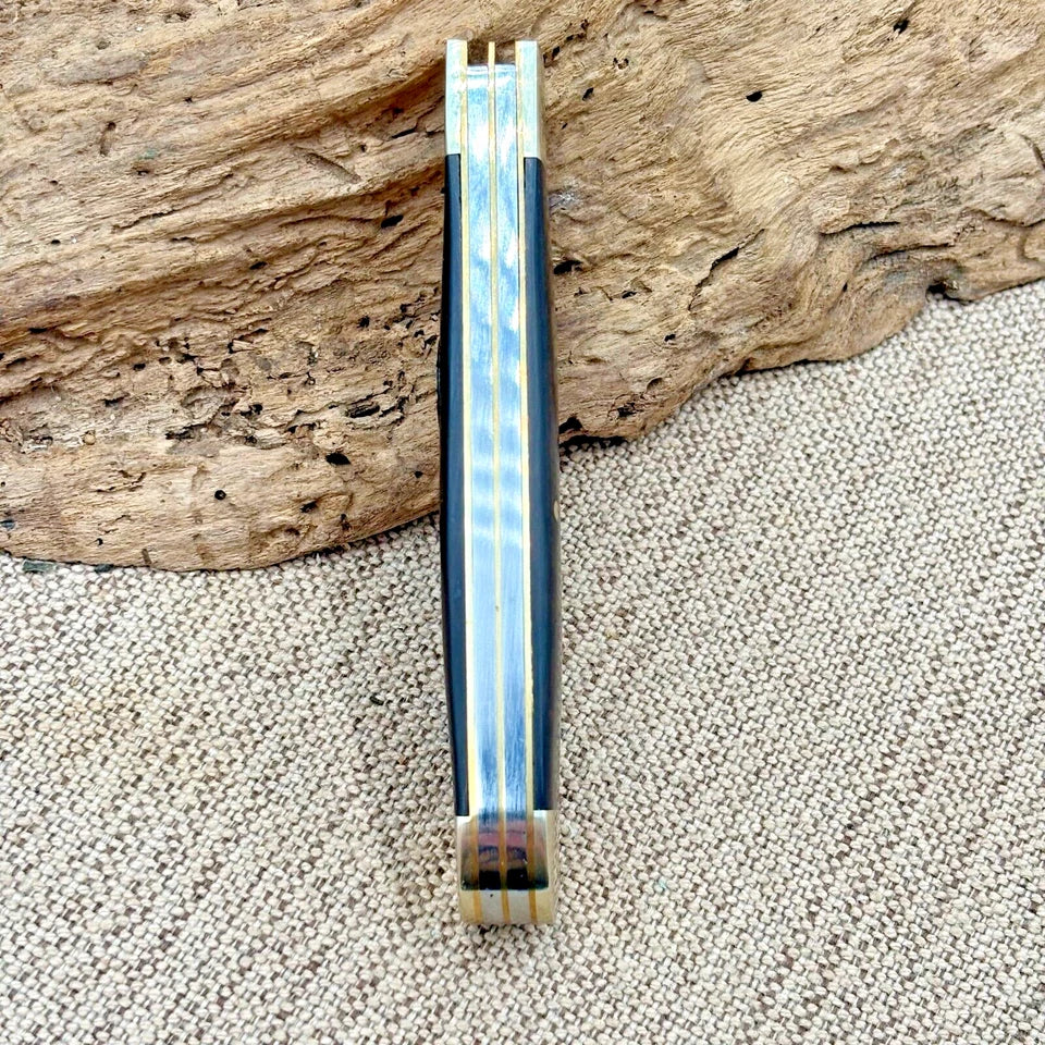 BUCK CREEK German Stainless Hand Made Wood Handle Trapper Pocket Knife NOS (82)