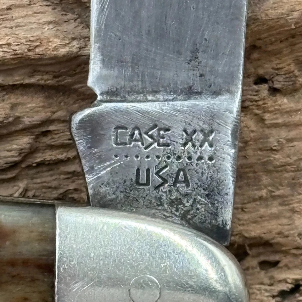 VINTAGE 10 DOT 1980 CASE XX 6247 PEN POCKETKNIFE 2 BLADE TRADITIONAL FOLDER (84)