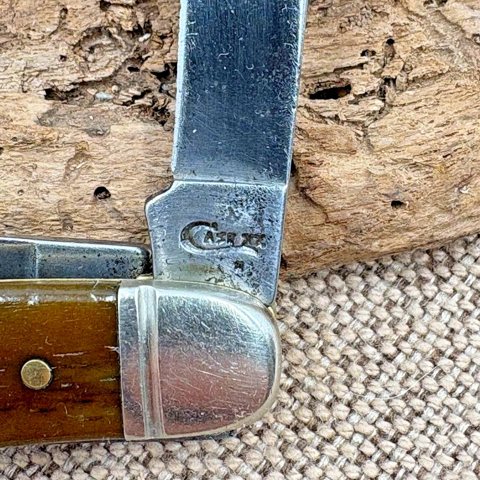 CASE XX Knife Made in USA 6318 SS Medium Stockman Smooth Antique BONE Handles 97