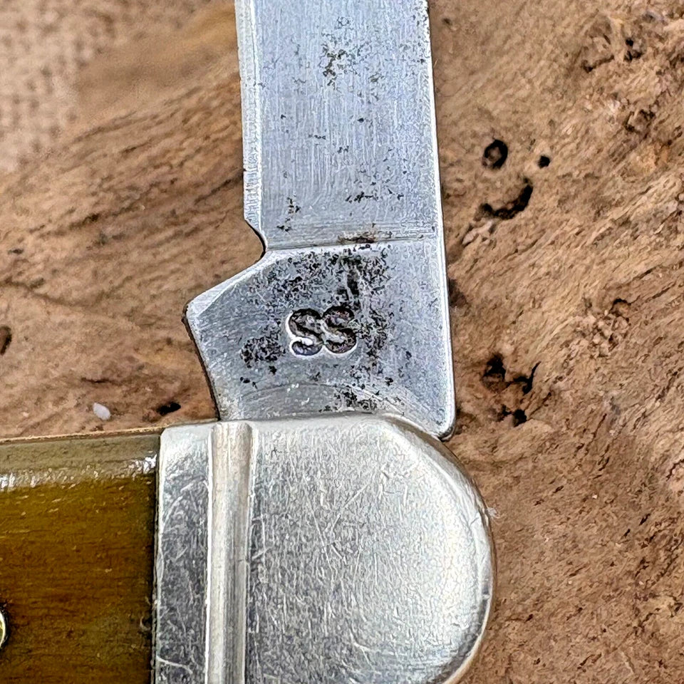 CASE XX Knife Made in USA 6318 SS Medium Stockman Smooth Antique BONE Handles 97