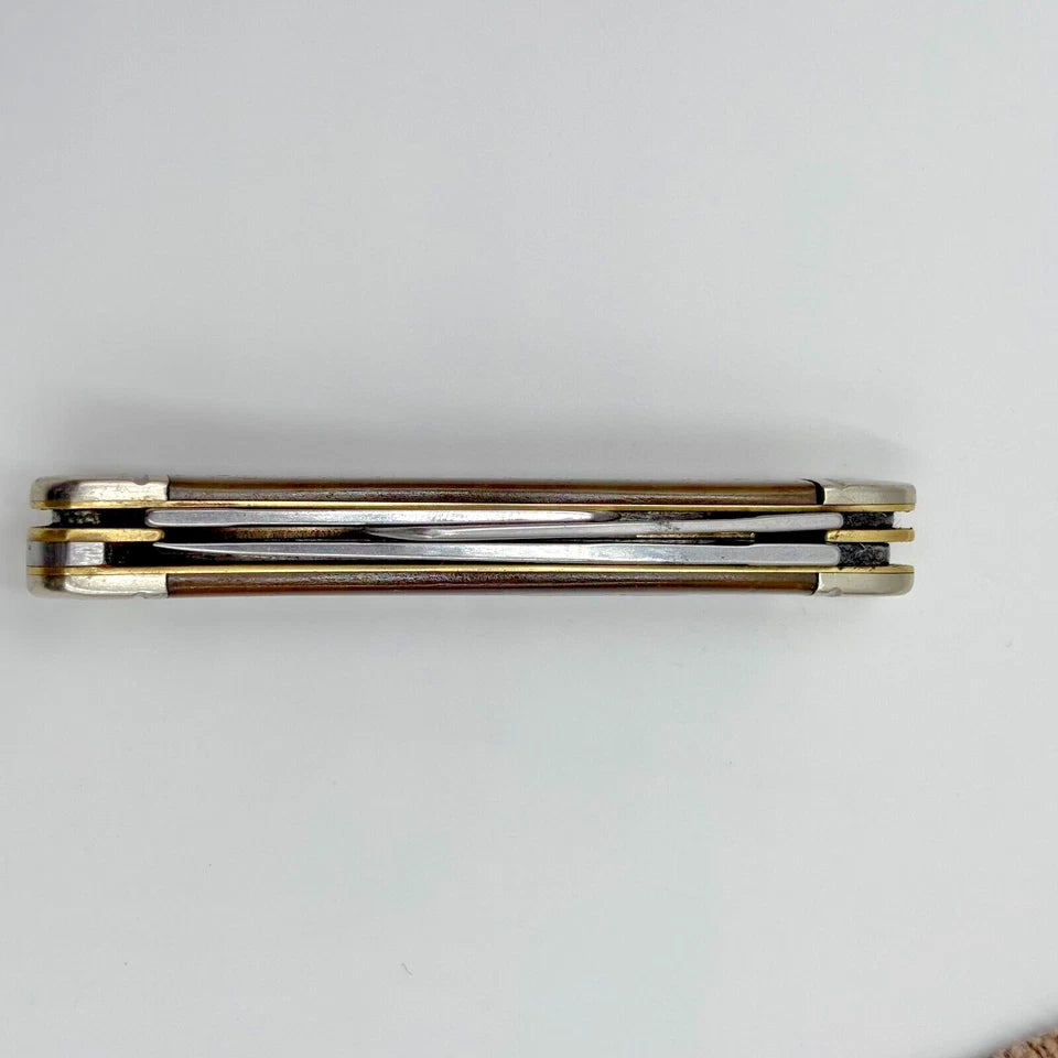 CASE XX Knife Made in USA 6318 SS Medium Stockman Smooth Antique BONE Handles 97