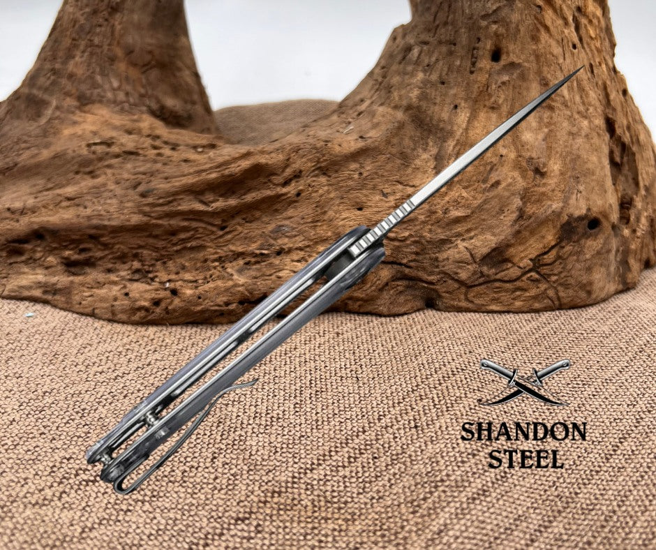 CIVIVI Elementum Flipper Knife Lexan Handle (2.96" D2 Blade) C907A-7