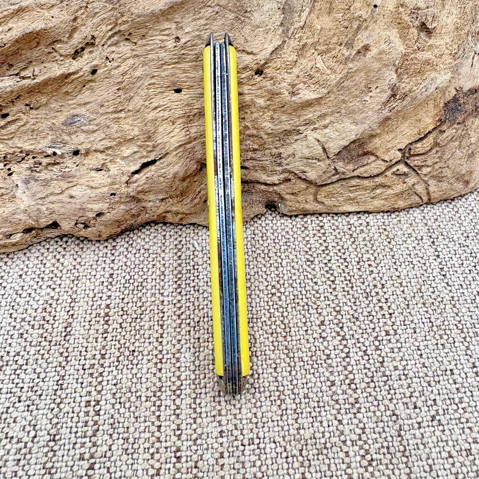 COCA COLA Advertising Knife Made In USA 2 Blade Jack Smooth Yellow Handle (93)