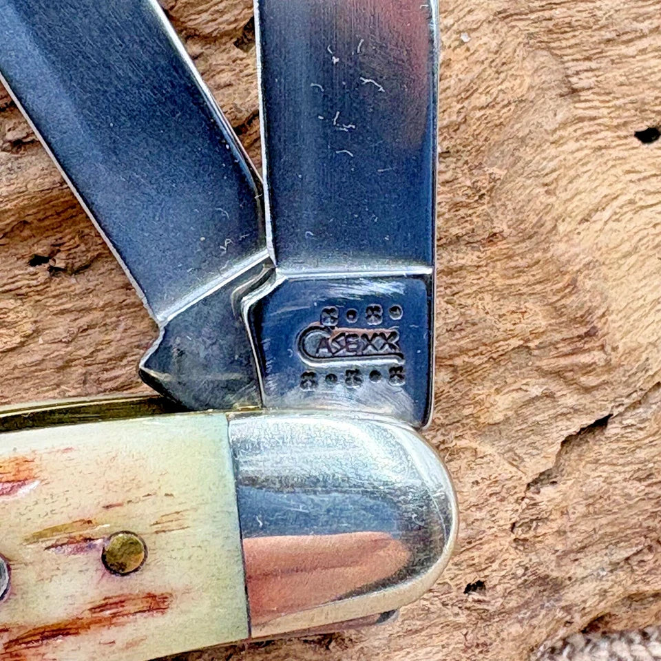 Case XX 2001 Stockman Amber Jigged Bone Folding Pocket Knife 6318ss (100)