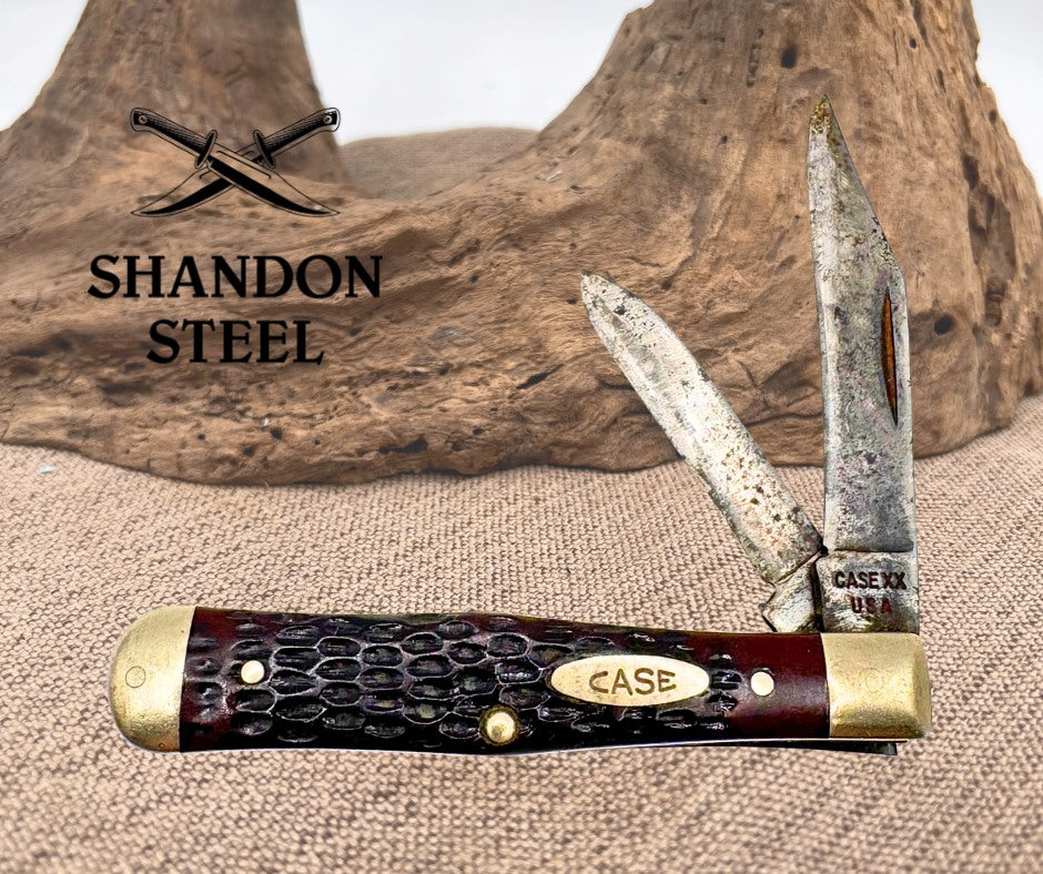 Case XX USA 25 1/2 Small Coke Bottle 2 Blade Folding Pen Knife 2 Dots 1978 (5)