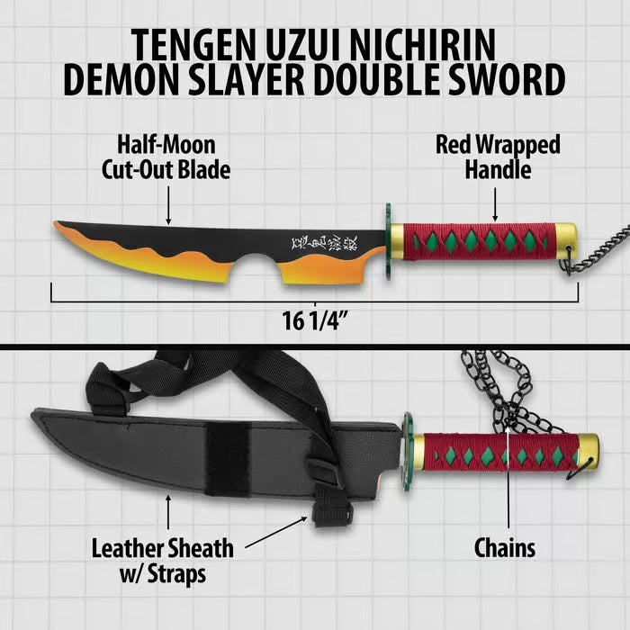 Tengen Uzui Nichirin Demon Slayer Double Sword - 16 1/4" BK6187