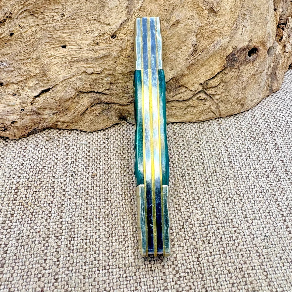 HEN & ROOSTER 324C-GPB CONGRESS 4 Blade Green Bone Pocket Knife Germany (94)