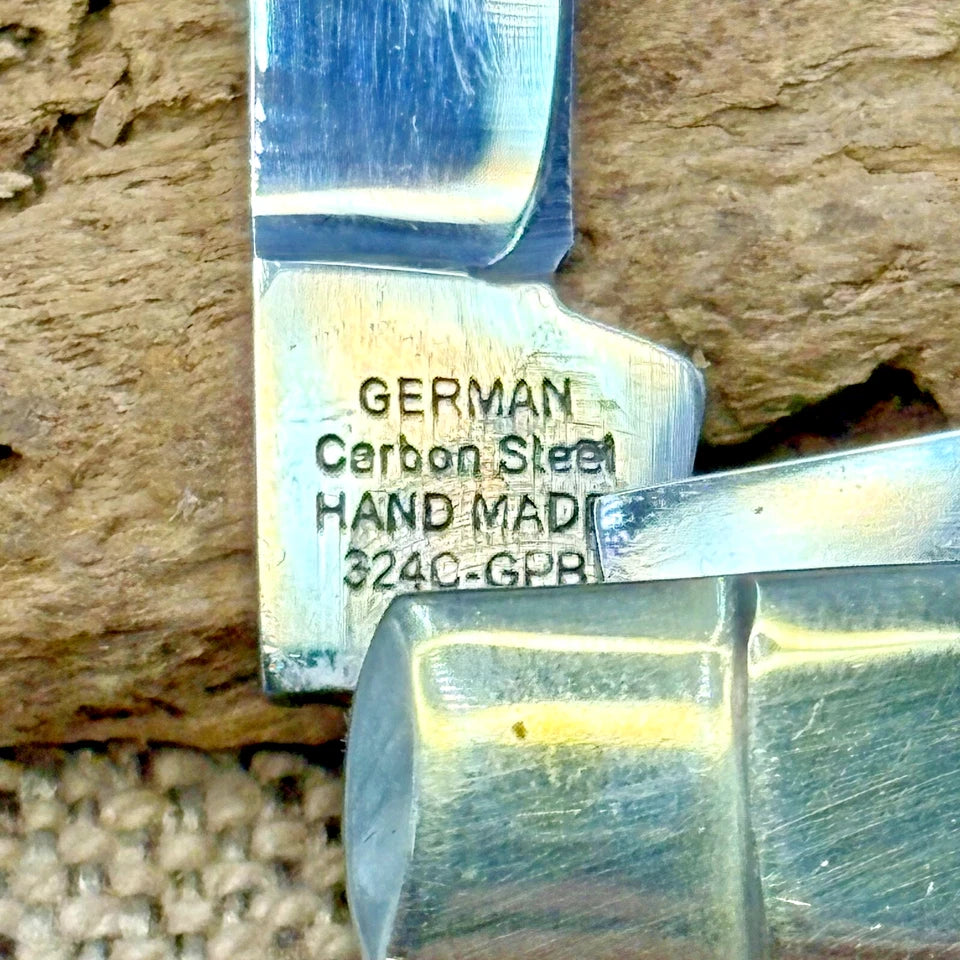 HEN & ROOSTER 324C-GPB CONGRESS 4 Blade Green Bone Pocket Knife Germany (94)