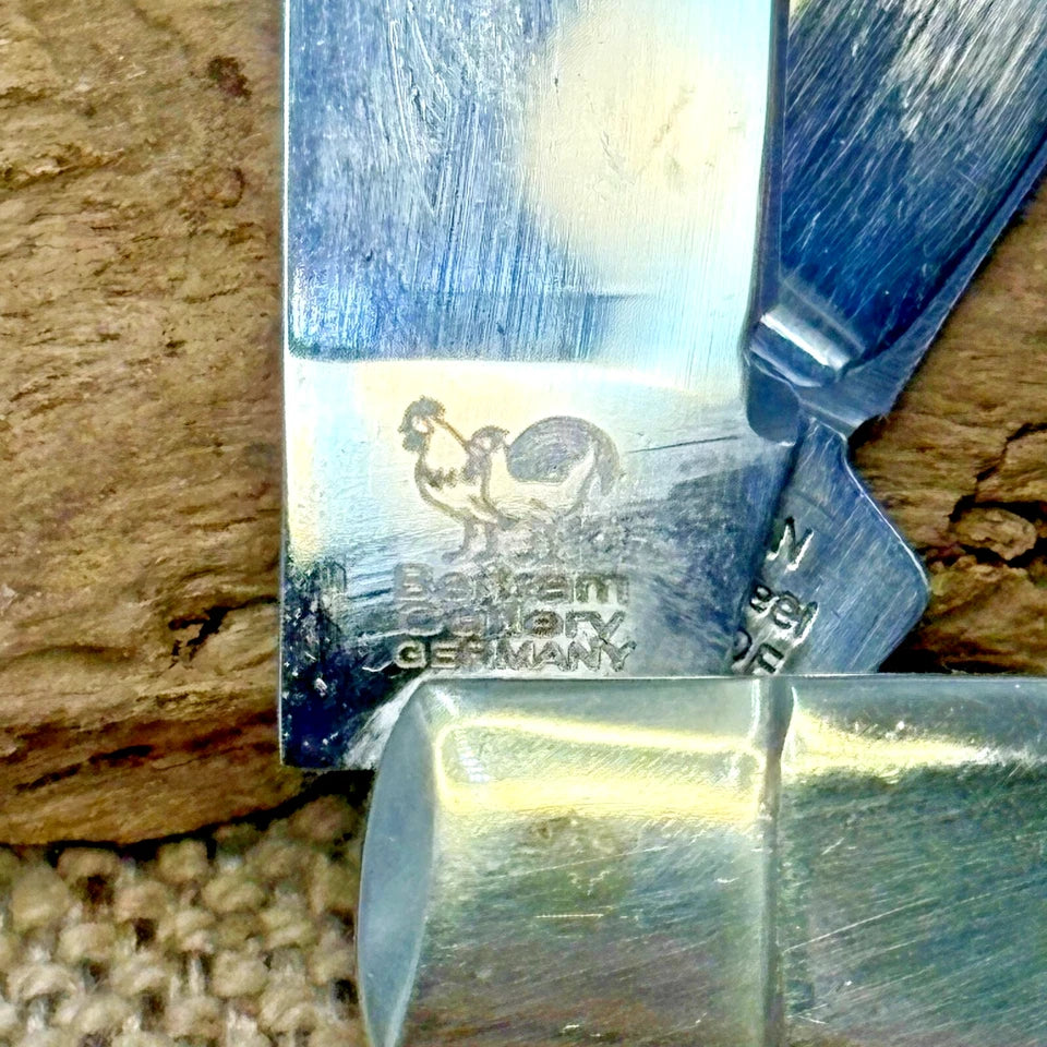 HEN & ROOSTER 324C-GPB CONGRESS 4 Blade Green Bone Pocket Knife Germany (94)