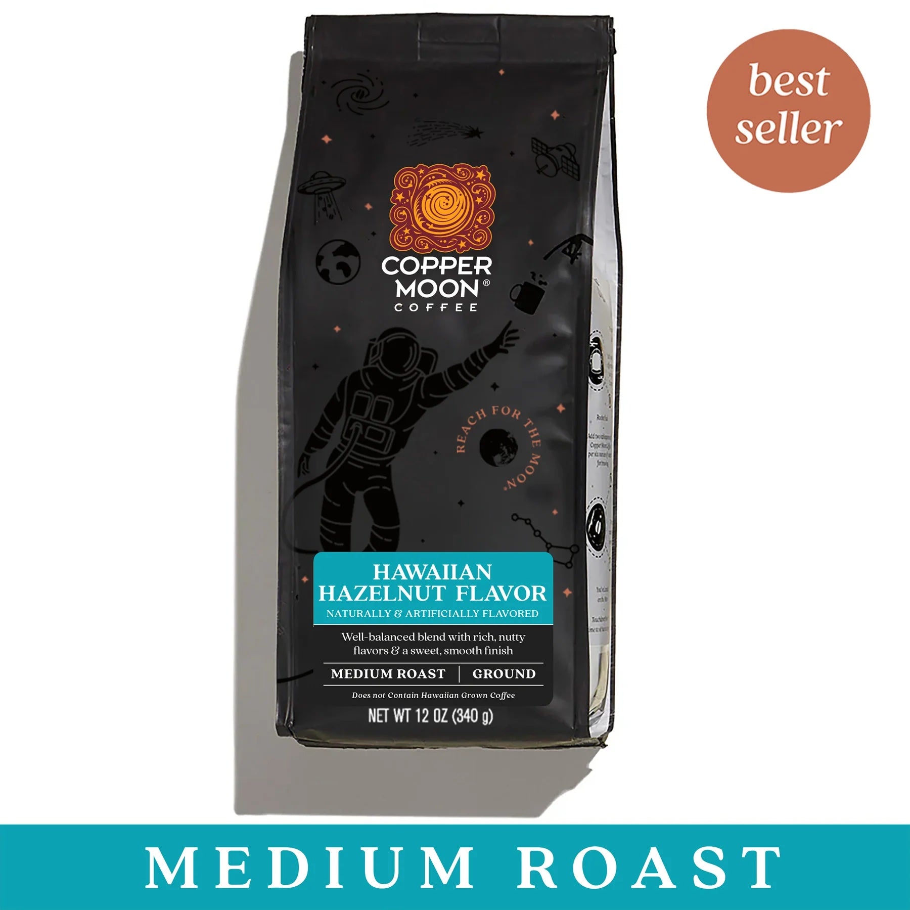 Copper Moon Hawaiian Hazelnut Flavor Medium Roast Coffee