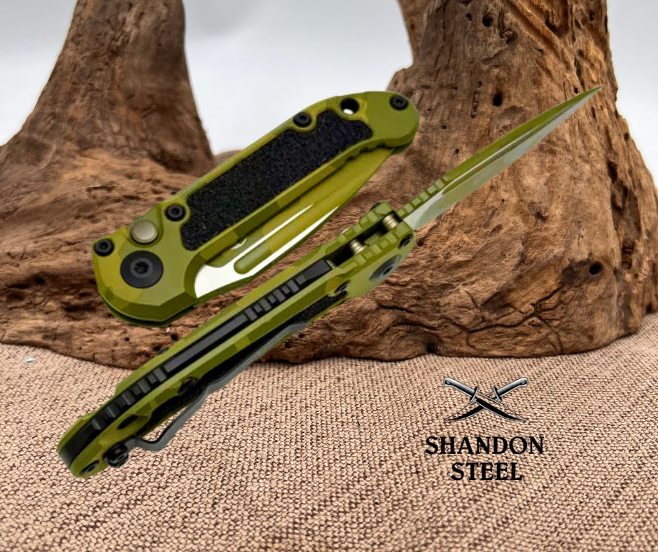 Microtech Knives LUDT Gen III Bazooka Camo Drop Point 1135-1BOCS-Z4