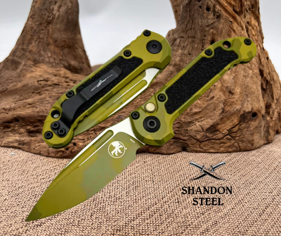 Microtech Knives LUDT Gen III Bazooka Camo Drop Point 1135-1BOCS-Z4