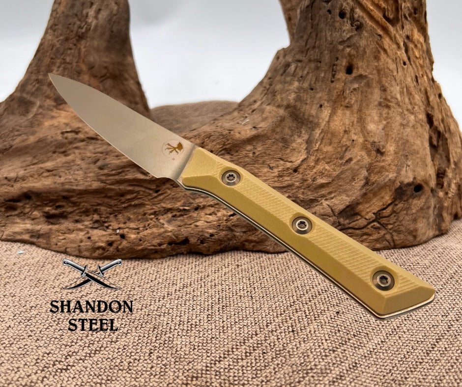 Microtech Paring Knife Ivory G-10 Handle w/ Stonewash M390MK 3500-10IV