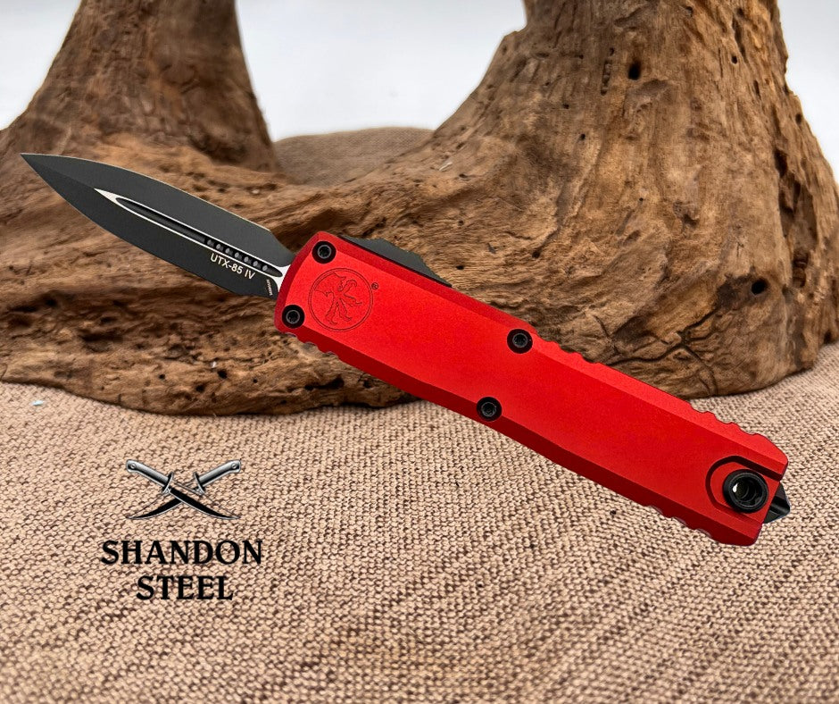 Microtech UTX-85 Gen IV w/ Red Handle & Standard M390MK 12324-1RD