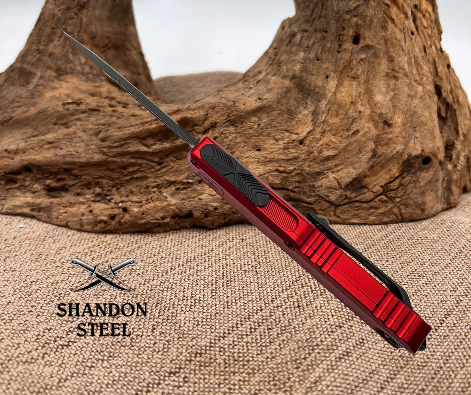 Microtech UTX-85 Gen IV w/ Red Handle & Standard M390MK 12324-1RD