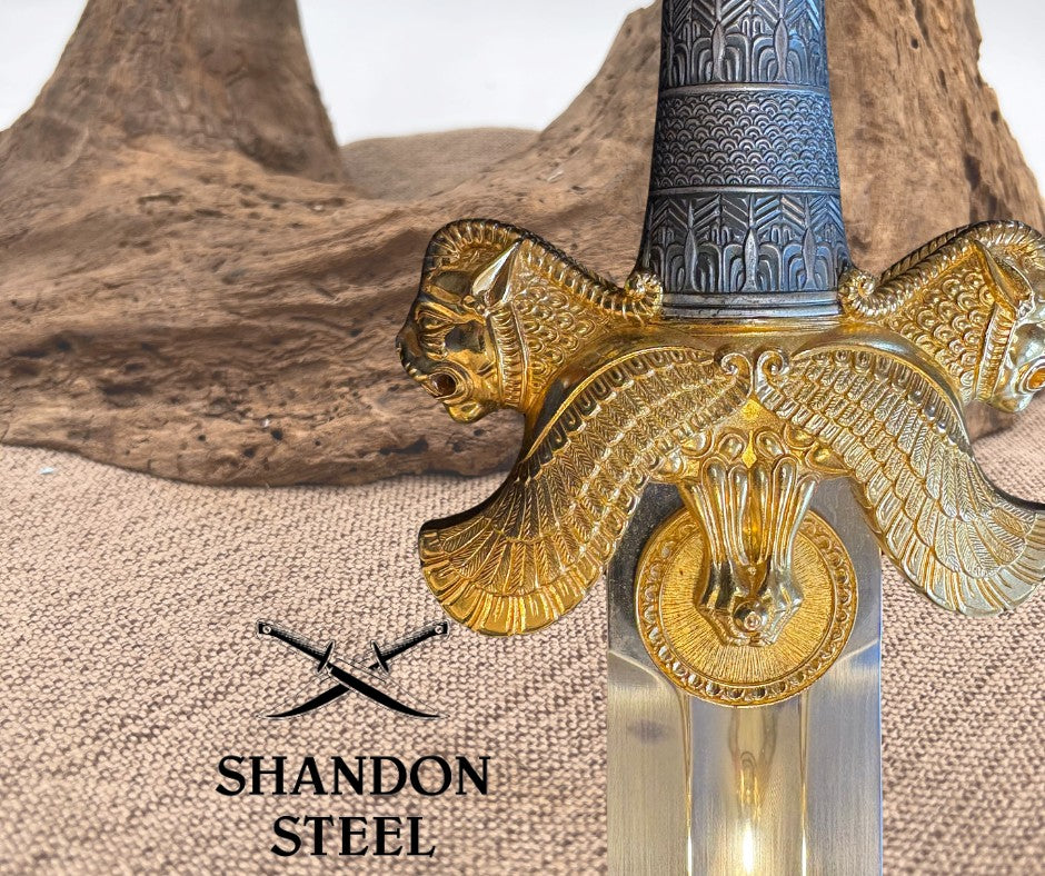 Nebuchadnezzar King of Babylon Sword by Marto of Toledo Spain - Gold & Silver