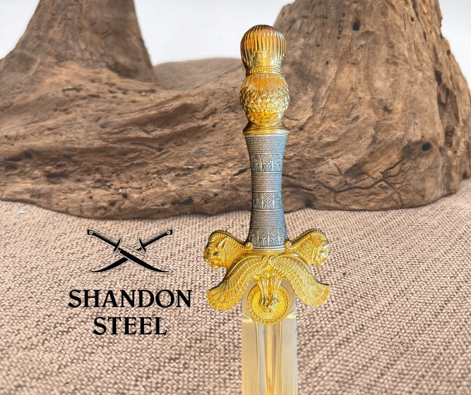 Nebuchadnezzar King of Babylon Sword by Marto of Toledo Spain - Gold & Silver