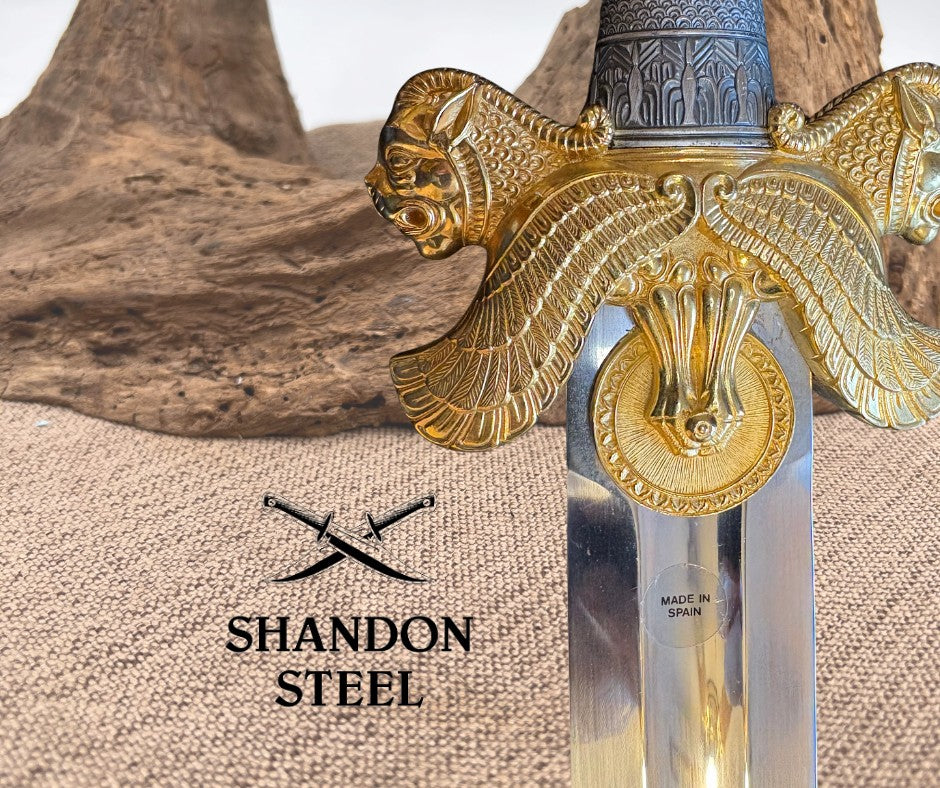 Nebuchadnezzar King of Babylon Sword by Marto of Toledo Spain - Gold & Silver
