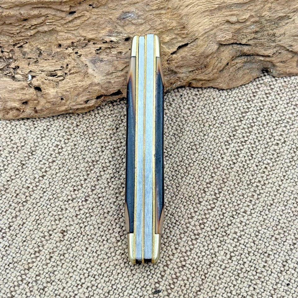 SCHRADE Old Timer 34OT Brown Middleman Folding Pocket KNIFE Clip Pen Spey EDC 90