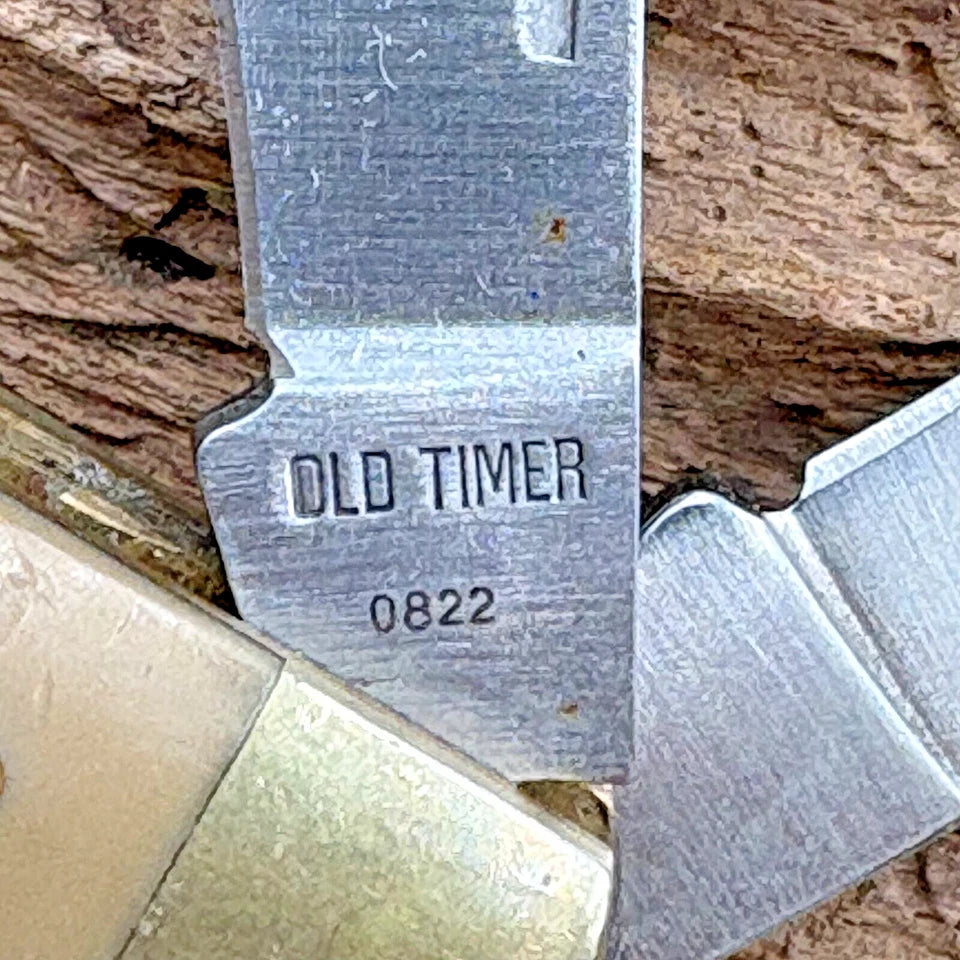 SCHRADE Old Timer Senior Stockman 8OT Brown 3-Blade Folding Pocket KNIFE EDC -78