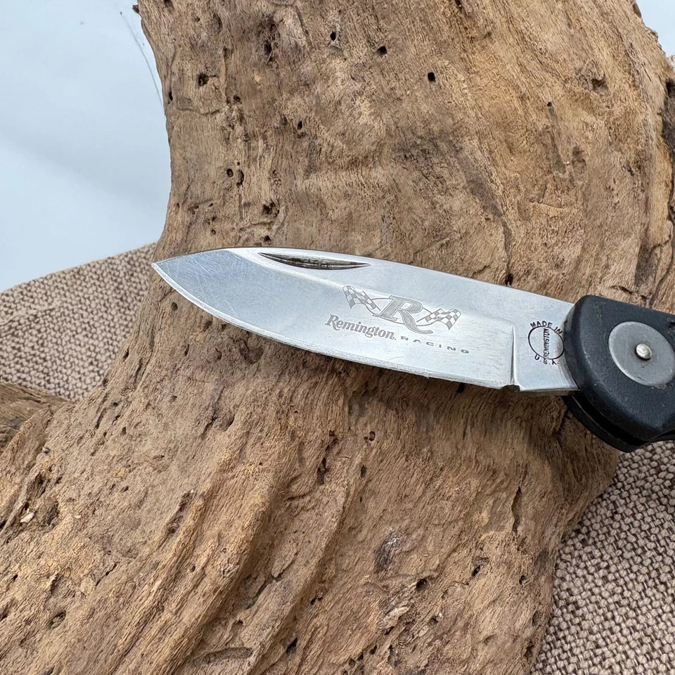 Remington USA Racing Lockback Drop Point Lockback Folding Pocket Knife (87)