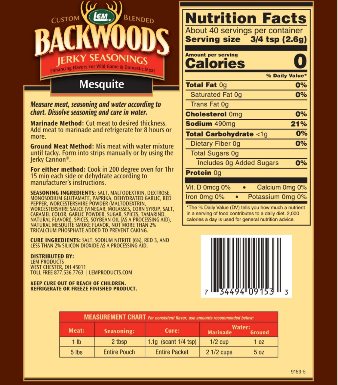 Mesquite Jerky Seasoning for 5 Lbs.